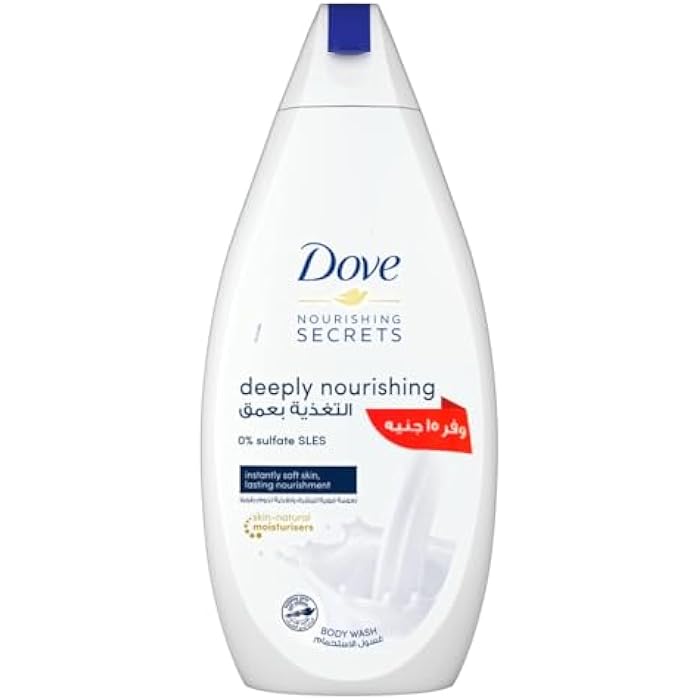Dove Deeply Nourishing Shower Gel for instantly Soft Skin 100% Gentle Cleanser and Sulphate free 500ML Promotion - Image 1